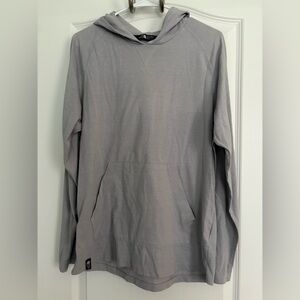 The North Face Grey long Sleeve Pullover shirt with hood men’s medium